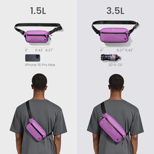 1.5L X Pac Sling Bag with RFID Blocking Crossbody Pack for Men Women (X-Pac Purple / 1.5L)