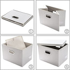Large Stackable Storage Bins with Lids [5 (White / Large(5-Pack))