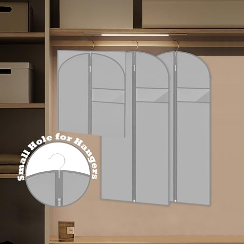 Garment Bags for Hanging Clothes (Grey / 45''- 1 Pack)