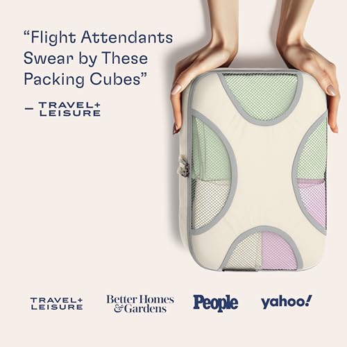 8 Set Packing Cubes for Travel (8 Set - Sand / Set of 8)