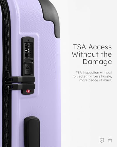 Luggage Set Light and Durable Hardshell (Light Purple2.0 / 3-Piece Set (20/24/28))