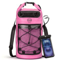 5/10/25/30/40L Waterproof Dry Backpack & Phone Case- Large Floating Dry Bag for Kayaking, Travel, Hiking, Fishing, Camping, Motorcycles & Beach, Heavy-Duty Roll Top Men/Women (Pink) (25l+ Pink / 30L)