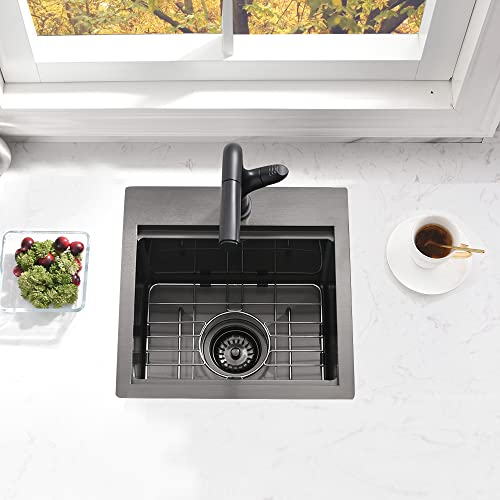 Drop In Bar Sink Black (15"L x 15"W x 10"D / Black)