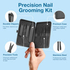Precision 8 Pieces Men’s Nail Grooming Travel Kit