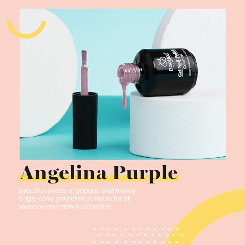 Beetles Grey Purple Gel Polish (J - Creme Purple | Angelina Purple)