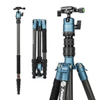60" Carbon Fiber Camera Travel Tripod (Blue / 62" Basic (Carbon Fiber))