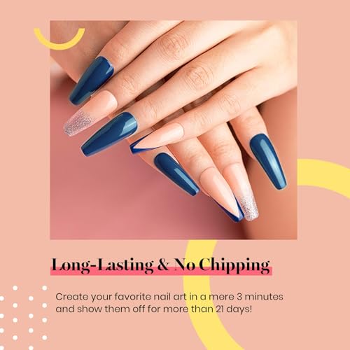 Beetles Dark Teal Gel Nail Polish (H - Creme Green | Navy Blue)