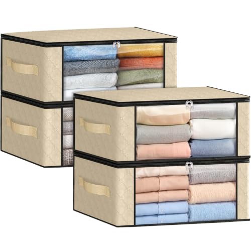 35L Closet Organizers (4 Pack-35l / Beige)