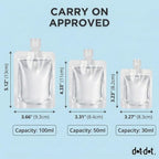 Travel Pouches for Toiletries (10pc Pouch - White)