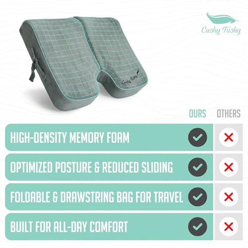 Premium Foldable Wheelchair Cushion (Grey / Wheelchair)