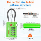 Open Alert TSA Approved Luggage Locks (Green 4 PK)