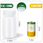 4 oz Small Plastic Bottles with Caps (Translucent / 4 oz)