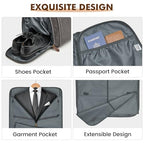 Garment Bags for Travel Canvas Duffle Bags for Men Hanging Suitcase (Grey)