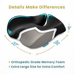 Office Chair Cushion for Back & Tailbone (Black)