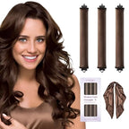 Heatless Hair Curler Overnight Curls (Brown(Pack of 3))
