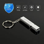 Emergency Whistles Lifeguard Safety Whistle with Lanyard and Keychain for Outdoor Camping Hiking Boating Backpacking Fishing Kayak Kids Rescue Signaling Loud Survival Whistle (silver-2pack)