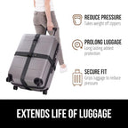 Heavy Duty Luggage Straps for Suitcase (Black)