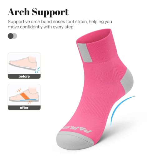 Ankle Compression Socks for Women 6 Pairs (Small-Medium / Multicolor（6 Pairs）)