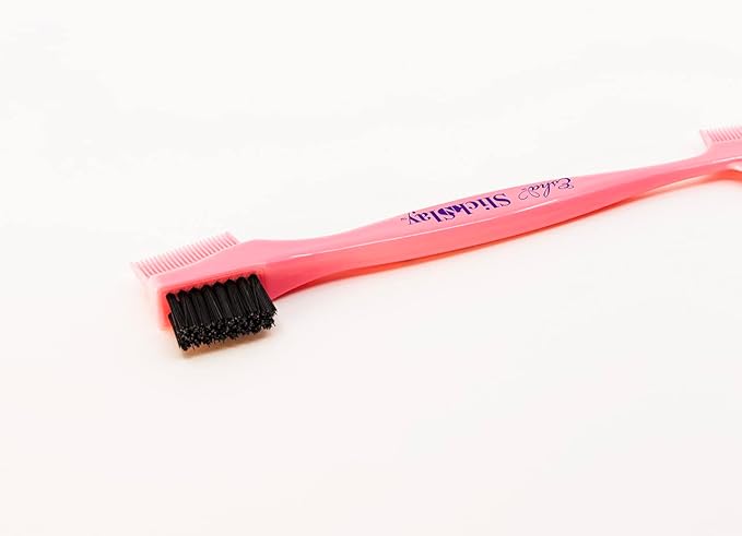 Esha Girl Professional Slick N Slay 5-IN-1 Edge Brush - PACK OF 12 – Gentle Hair Brush Styling Tool, Double Sided Hair Brush, Pintail, Spatula, Wide & Narrow Fine Toothed Combs