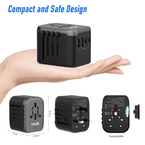 Universal Travel Adapter (Black Grey)