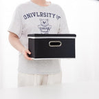 Storage Boxes with Lids [3 (Black / S(3-Pack))