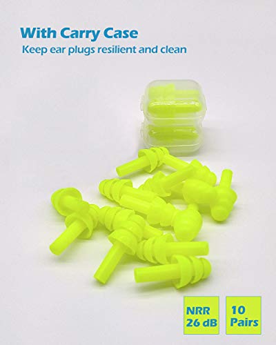 10 Pairs Noise Cancelling Ear Plugs (10 Pairs)