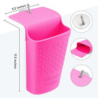 2 Pack Heat Resistant Silicone Hair Iron Mat and Pouch (2 Pack / Hot Pink)
