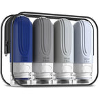 Travel Bottles for Toiletries (Navy-Grey-2oz)