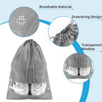 Grey Travel Shoe Bags (Grey / 5 Pack)