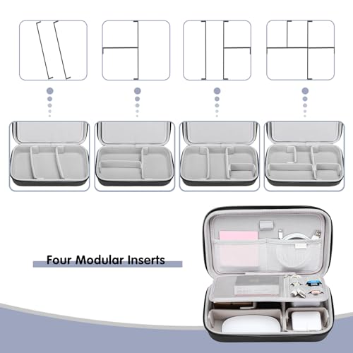Electronic Organizer Travel Compatible with MacBook Power Adapter (Black)