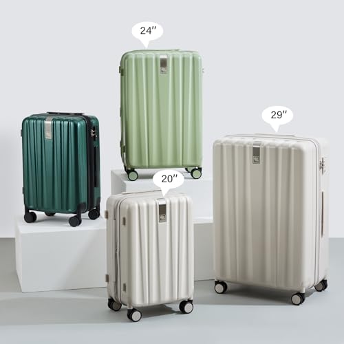 20 Inch Expandable Carry on Luggage 22x14x9 Airline Approved (20 Inch EXT / Bamboo Green)