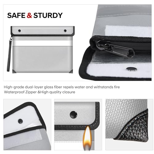 Fireproof Bag Dual Reflective Strips (Silvery / Medium size)
