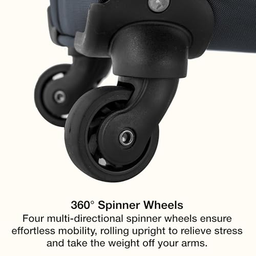 Anzio Softside Expandable Luggage with Spinner Wheels (Dark Grey / 3-Piece Set (22/26/30))