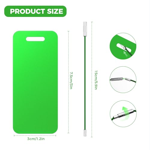 4PCS Personalized Luggage Tag (Green / Small)