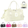 Initial Travel Duffel Bag Sports Gym Bag for Kids Teen Birthday Gifts (Beige / O)