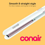 Double Ceramic Flat Iron (White / 1-Inch)