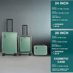3 Piece Luggage Sets (3 Piece Set (20"/24") / Sage Green)