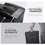 Underseat Carry On Luggage with Wheels (Grey / 14.5-Inch Plus Underseat)