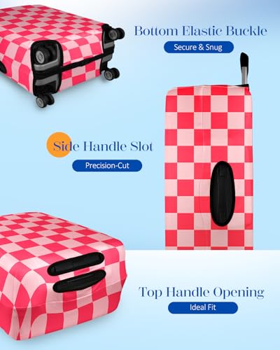 Luggage Cover for Suitcase Tsa Approved Protector (XS-(18-20)Inch / Checkered)