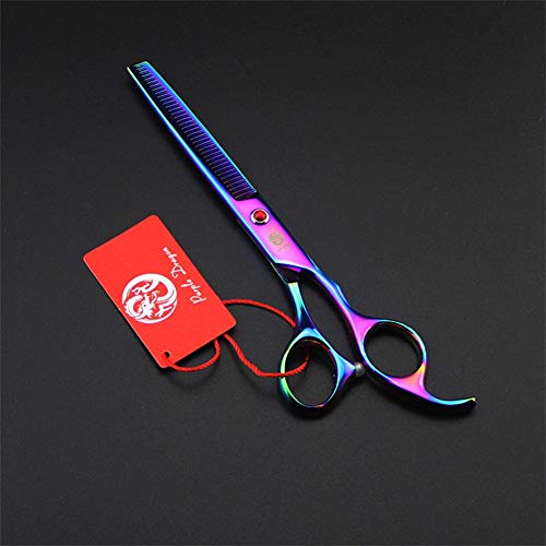 7" Dog Grooming Scissors Set with Rhinestone Accent (Rainbow)
