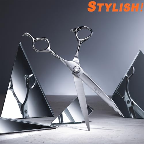 High end Professional Extremely Very Sharp Barber Hair Cutting Scissors Hairdresser Shears For Hair 6.5 Inch Haircut Scissor Made Of Stainless Steel Alloy For Hairdressing Salon and Home Use (Shears / 6.5 Inch)