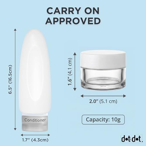Leak Proof Travel Bottles (3oz 10pc - Gray/White/Black)