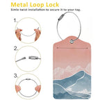 Mountain with Line Art 2 Pcs Luggage Tags (Mountain With Line Art)