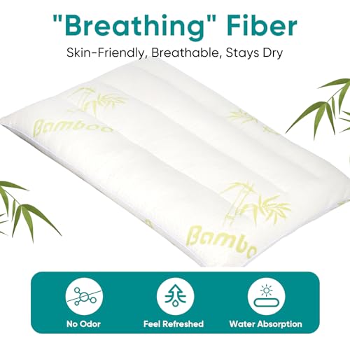 2 Packs Ultra Thin Pillows (White / Standard Cooling(2PC))