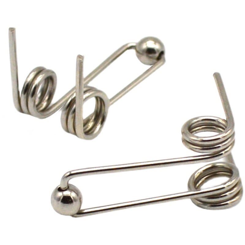 10Pcs Wire Diameter 1.2mm Curling Iron Replacement Double Return Torsion Spring Hair Curling Rod Accessories Styling Tools Appliances (10 Count)