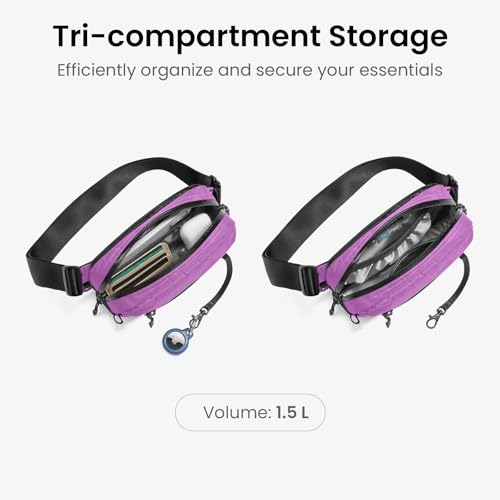 1.5L X Pac Sling Bag with RFID Blocking Crossbody Pack for Men Women (X-Pac Purple / 1.5L)
