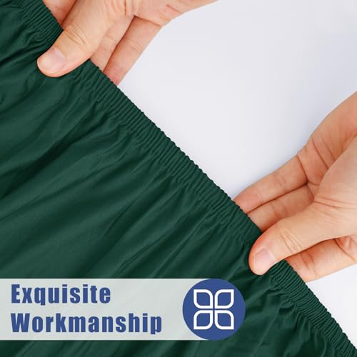 2 Pack Rectangle Spandex Fitted Table Cloth (Hunter Green / 48" x 30" (Rectangular))
