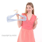 Velvet Hangers 50 Pack Non Slip Heavy Duty Light Blue Rose Gold Hooks (Light Blue/Rose Gold / 50-Pack)