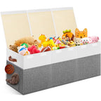 Extra Large Toy Box (Extra Large Gray & White)
