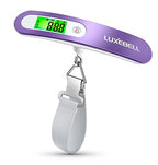 Digital Luggage Scale Vacation Travel Essentials Accessories Gifts for Traveler Portable Suitcase Handheld Weight Scale 110 lbs Hanging Baggage Travel Must Haves (Purple)